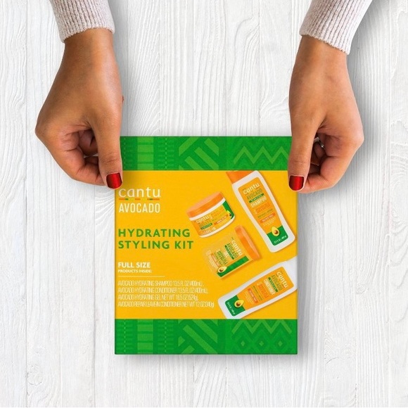 Cantu Avocado Hydrating Styling Kit Full Size Shampoo Conditioner Gel 4-Pc Set - Picture 3 of 5